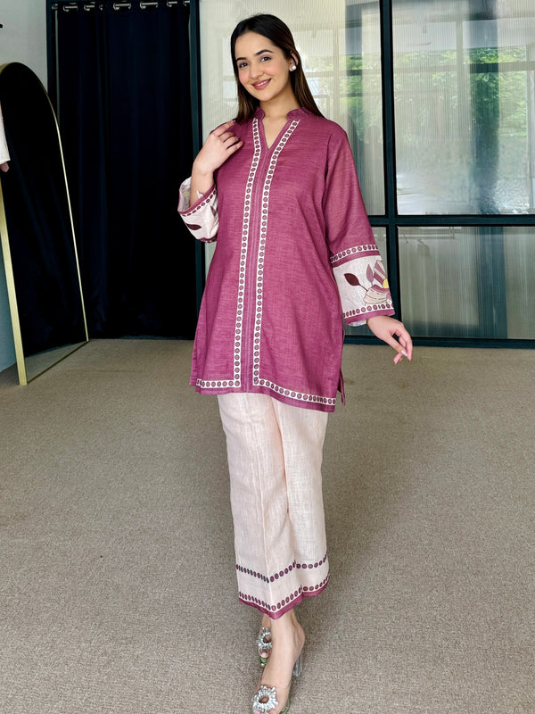 Rogue Pink Pakistani Kurta Set