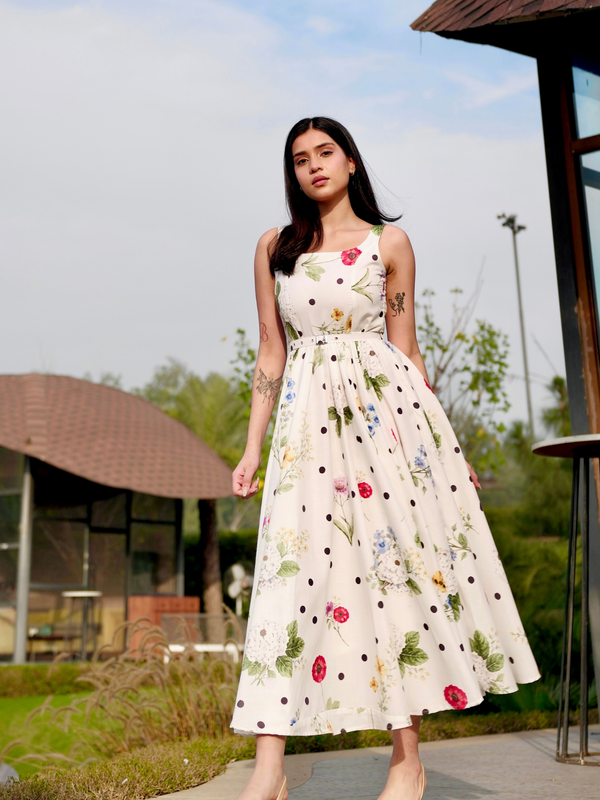 Lily Grace Floral Midi Dress