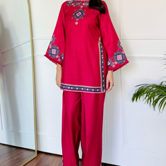 Ruby Radiance Kurta Set