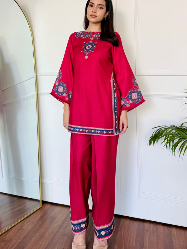 Ruby Radiance Kurta Set