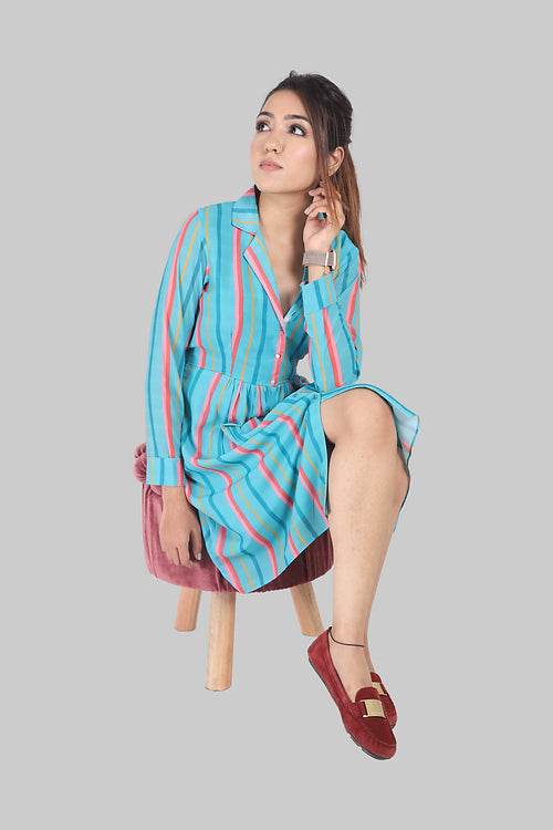 Harper Striped Skater Dress