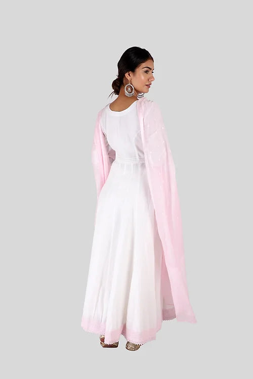 Akhira Vintage Anarkali With Chinon Dupatta