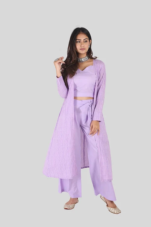 Lilac Co-ord set with Jacket