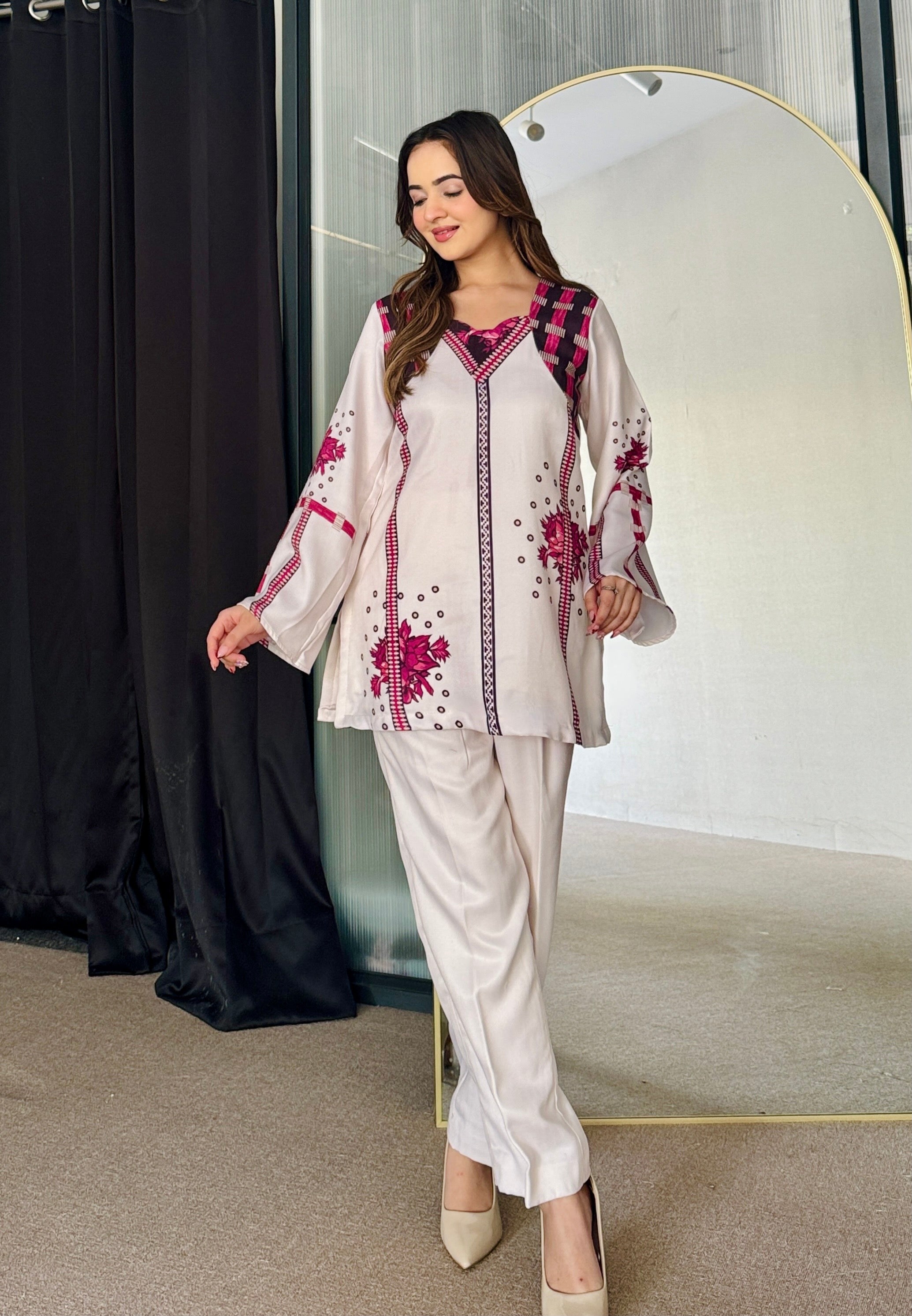 Winter floral Kurta Set
