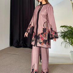 Pink Blossom Winter Kurta Set