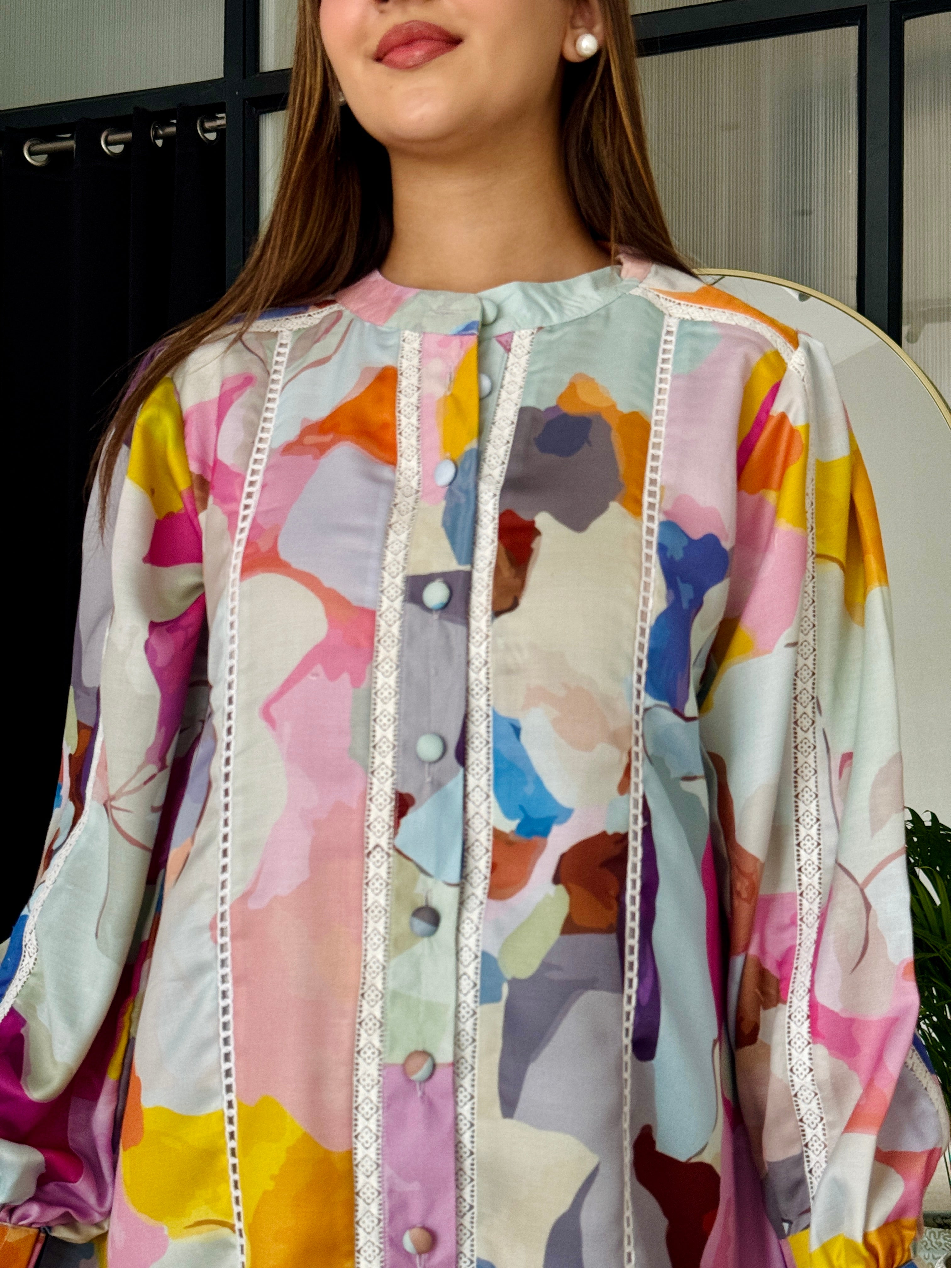 Colorful Fusion Co-ord Set