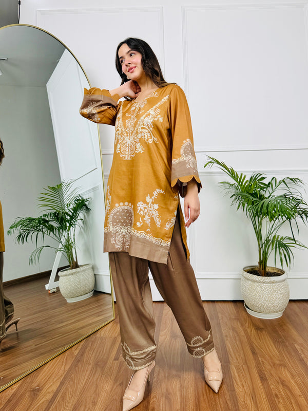 Mustard Mirage Kurta Set