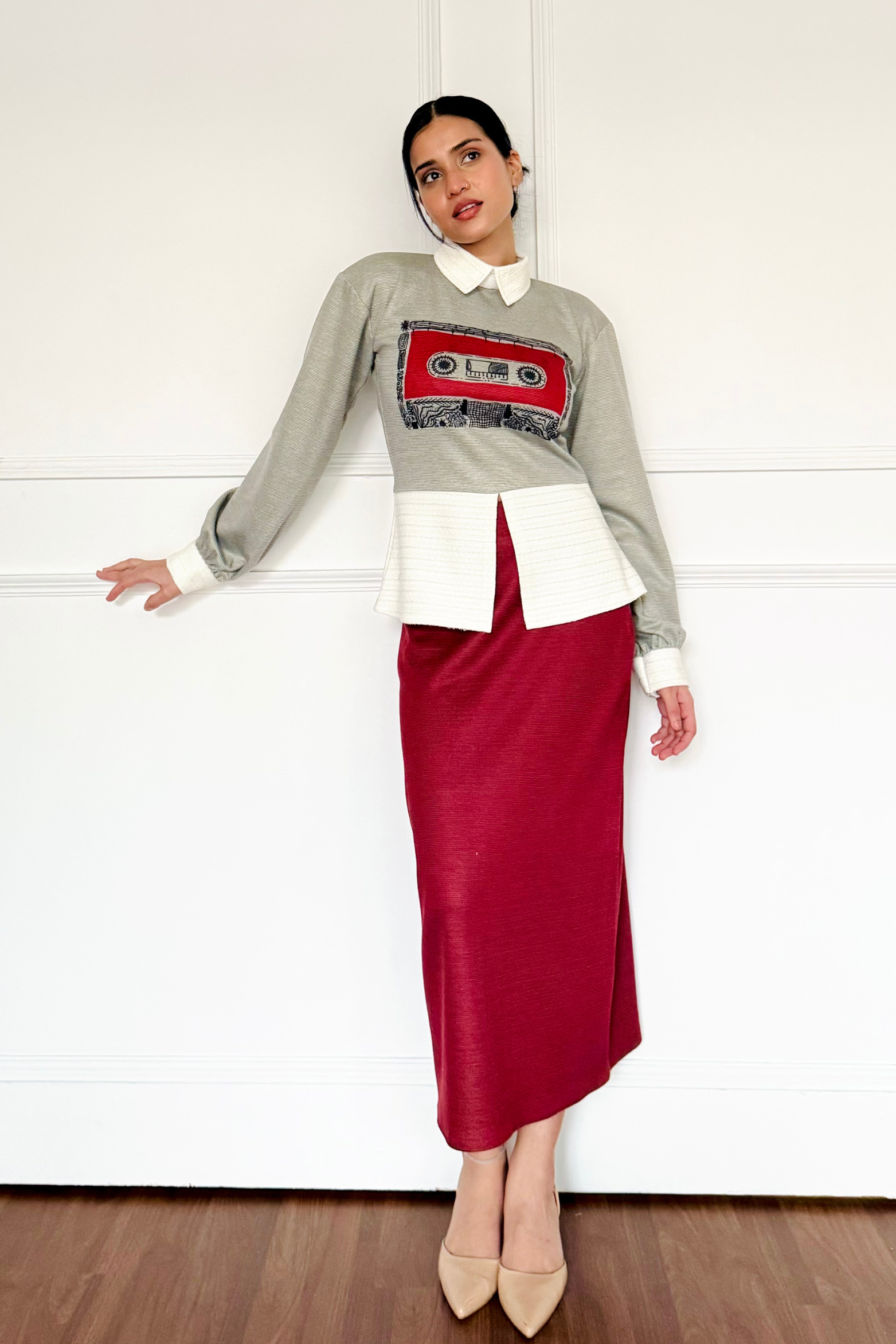 Crimson Winter Skirt Set