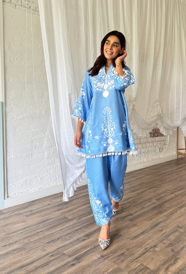 Effortless Blue  Kurta Set