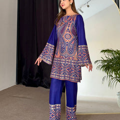 Royal Azure Woollen Kurta Set