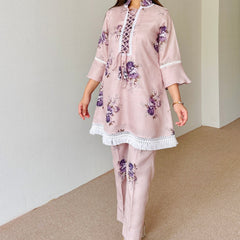 Mahira Beige Floral Festive Kurta Set