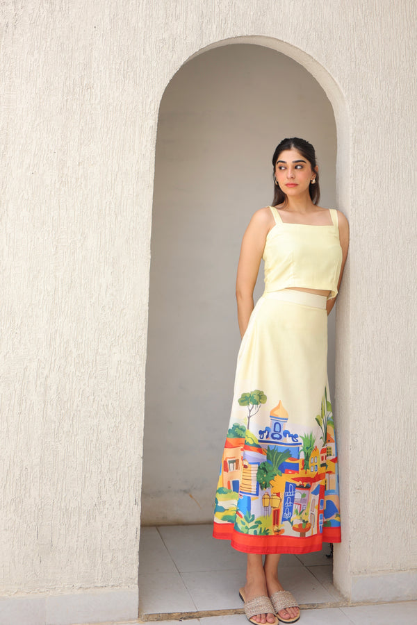 Lemon Twist Summer Skirt Set