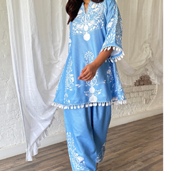 Effortless Blue  Kurta Set