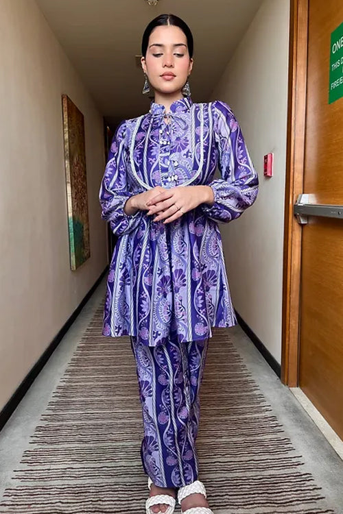 Purple Fusion Kurta Set