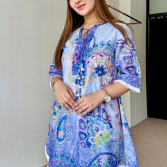 Blue Festive Schiffi Kurta Set