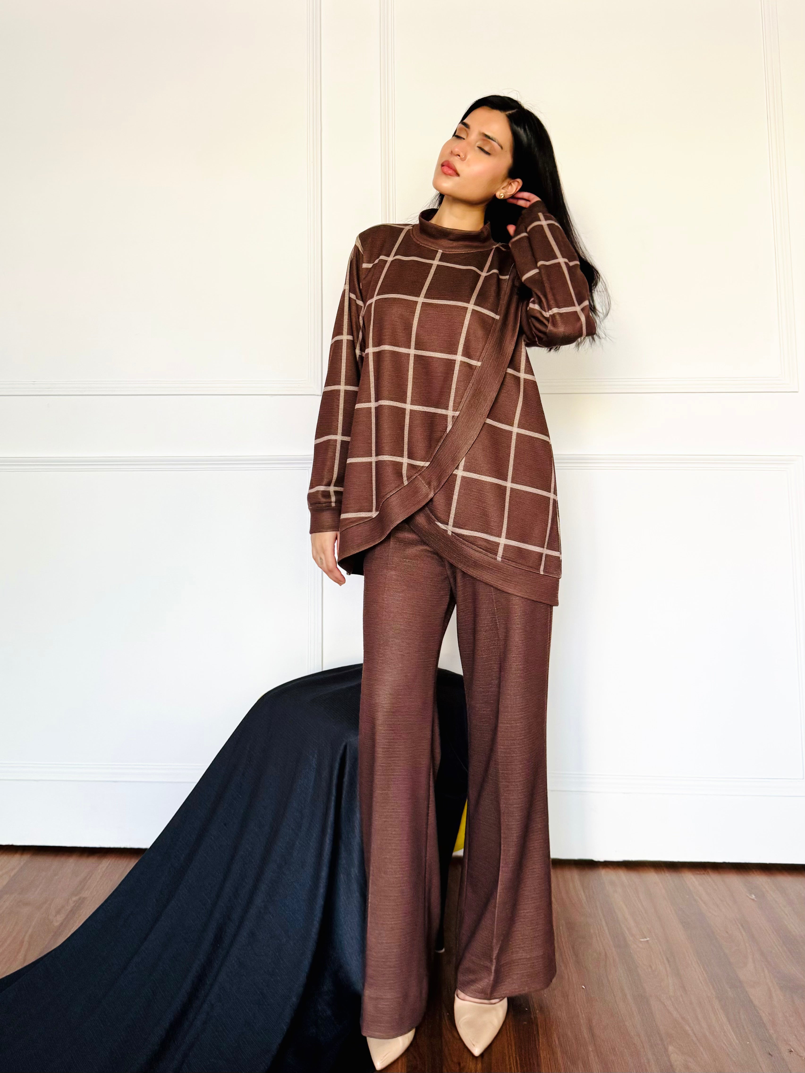 Autumn Check Woollen Co-ord Set
