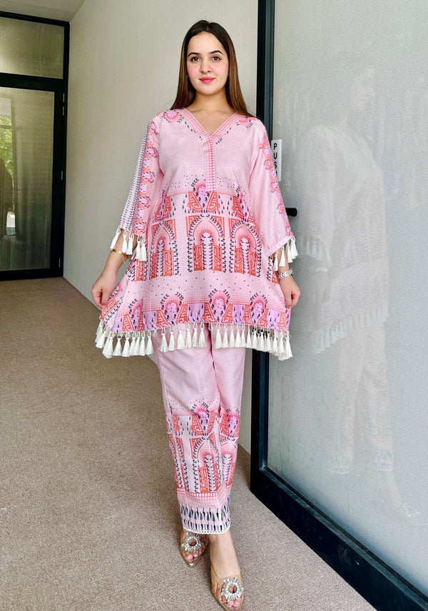 Ayesha Pink Festive Fusion Set