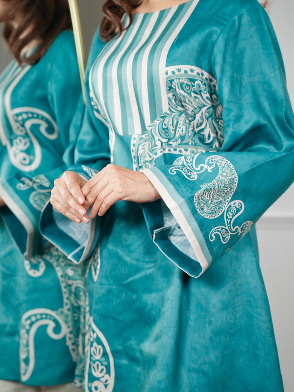 Teal Serenity Kurta Set