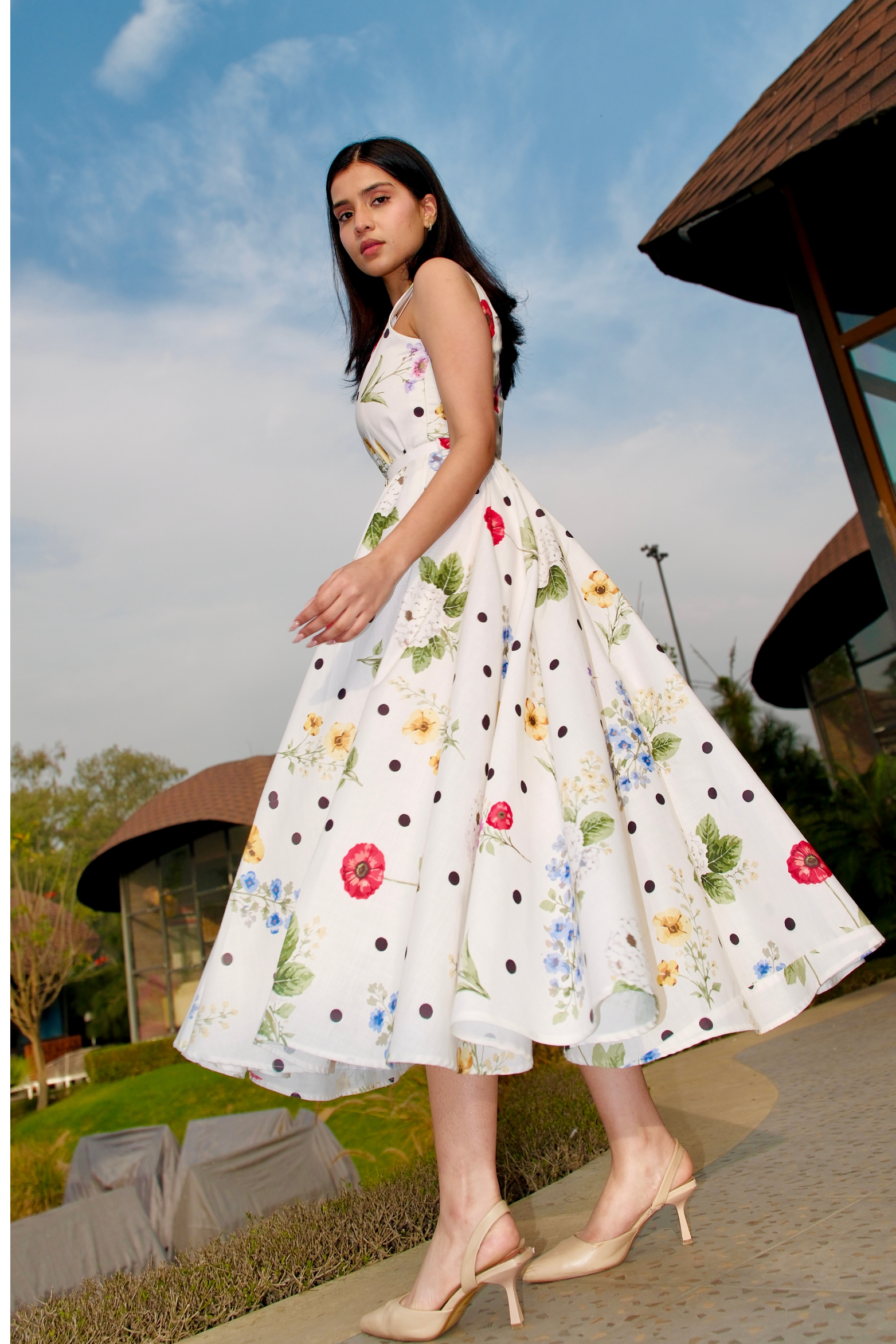 Lily Grace Floral Midi Dress