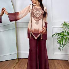 Mocha Mirage Ombre Kurta Set