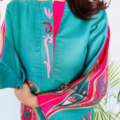 Pink & Green Festive Kurta Set