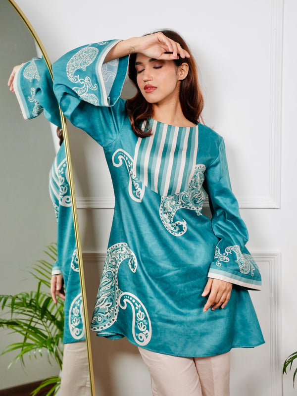 Teal Serenity Kurta Set