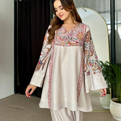 Samaira Pastel Pashmina Winter Kurta Set