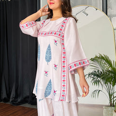 Pink Petal Bloom Kurta Set