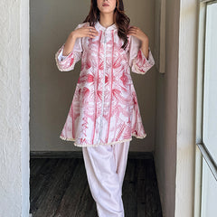Pastel Pink Pakistani Kurta Set