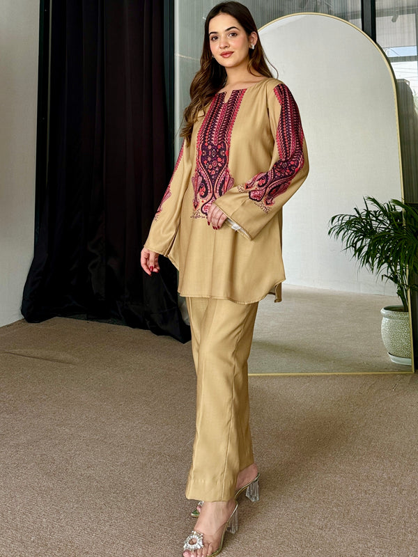 Sunlit Sage Pashmina Kurta Set