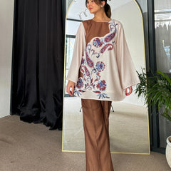 Cocoa Brown Winter Kurta Set