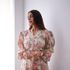 Taylor Pastel Floral Midi Dress
