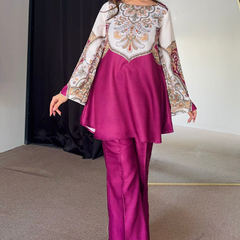 Pink Winter Kurta Set