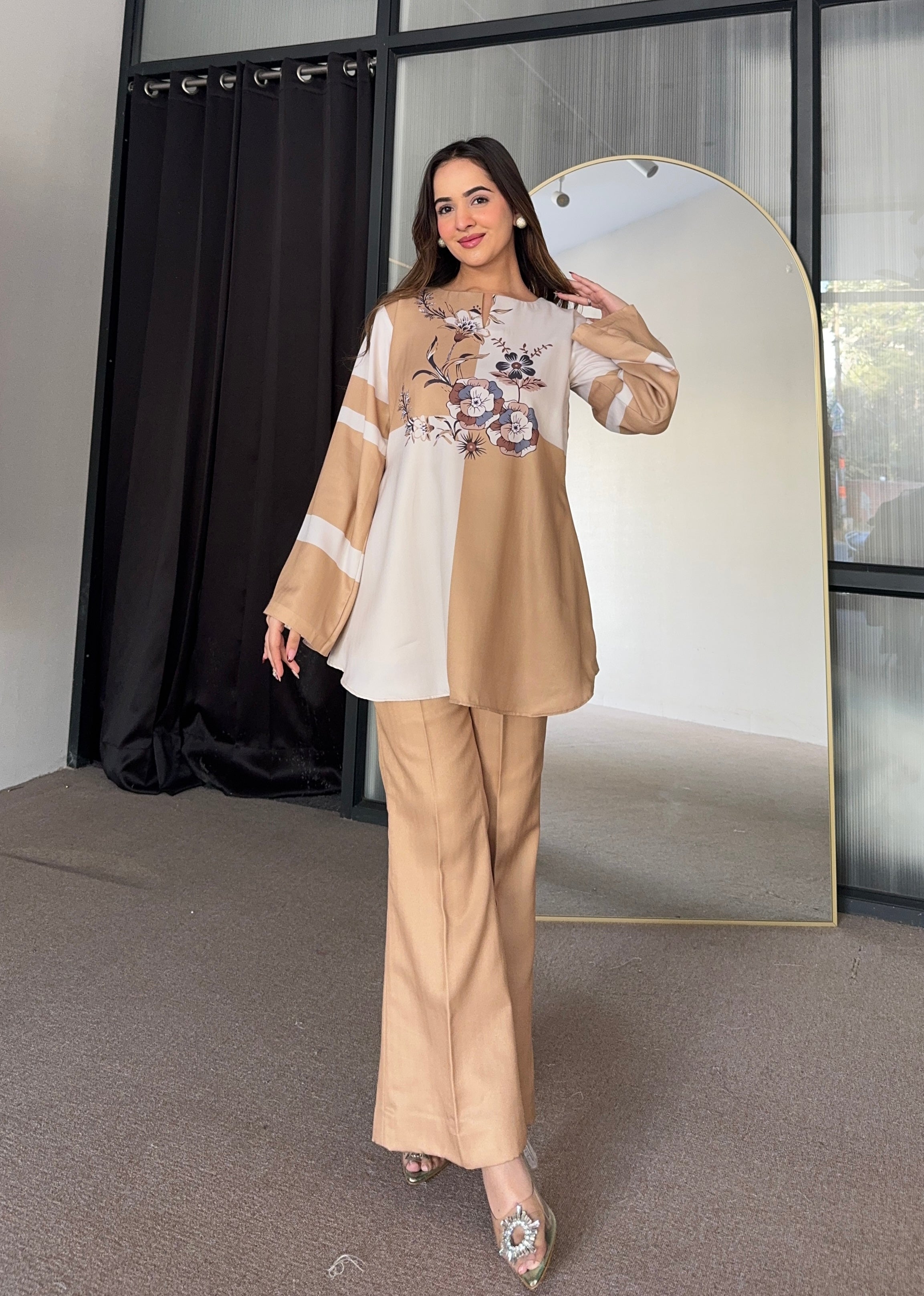 Pastel Two Tone Winter Co Ord Set Women's Co-Ord Sets Online