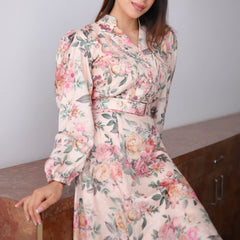 Taylor Pastel Floral Midi Dress