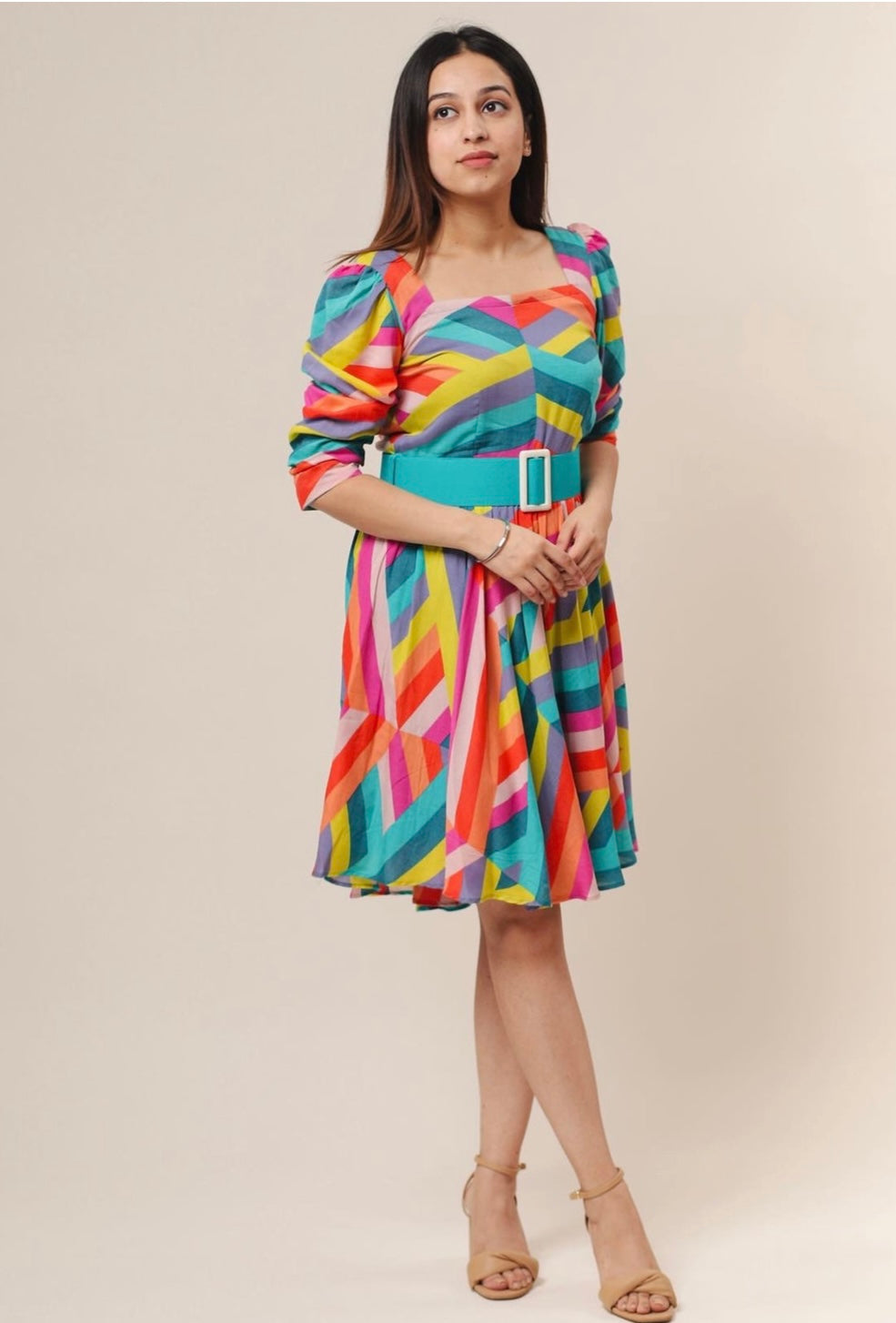 Emma Colorful Midi Dress