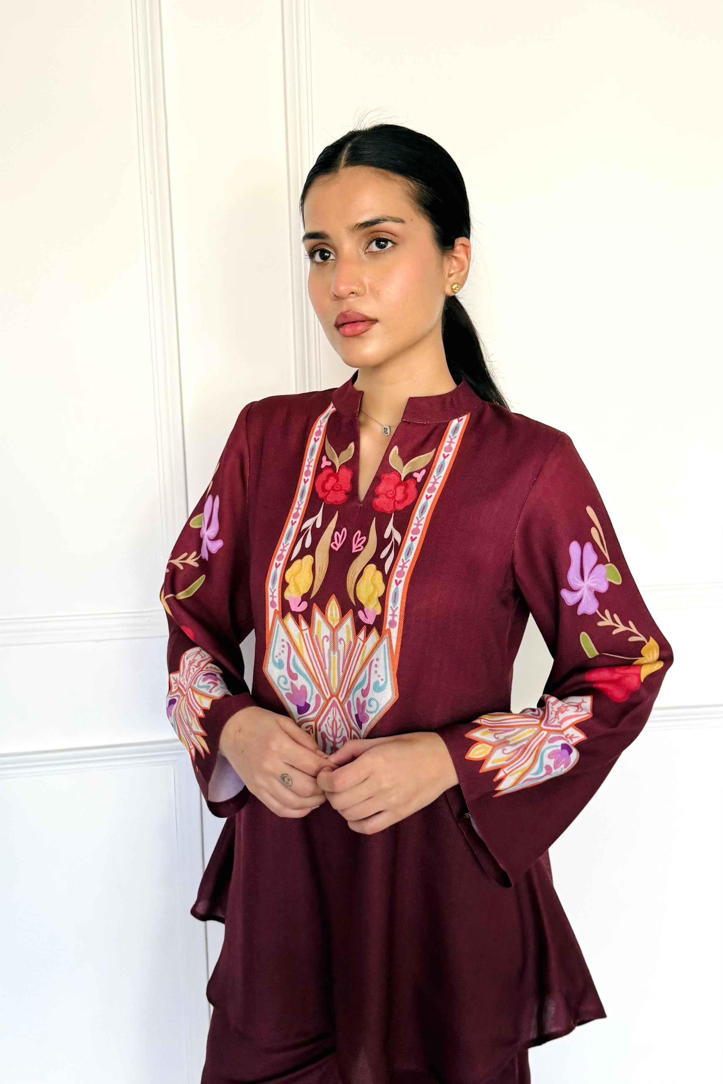 Maroon Winter Co-ord Set