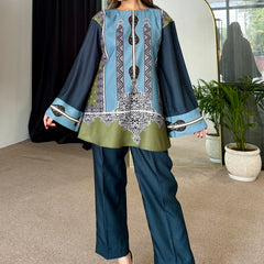 Emerald Elegance Pashmina Kurta Set