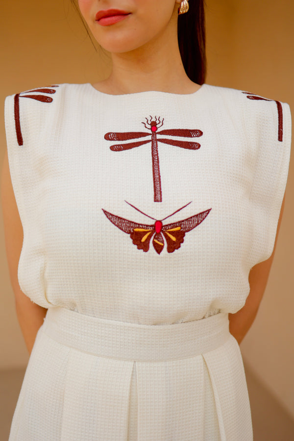 Ivory Grace Embroidered Skirt Set