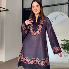 Midnight Mirage Woollen Kurta Set