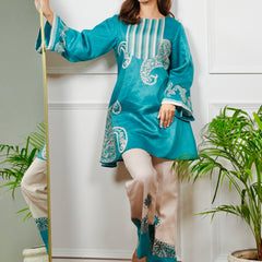 Teal Serenity Kurta Set