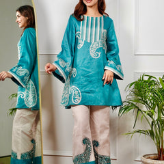 Teal Serenity Kurta Set