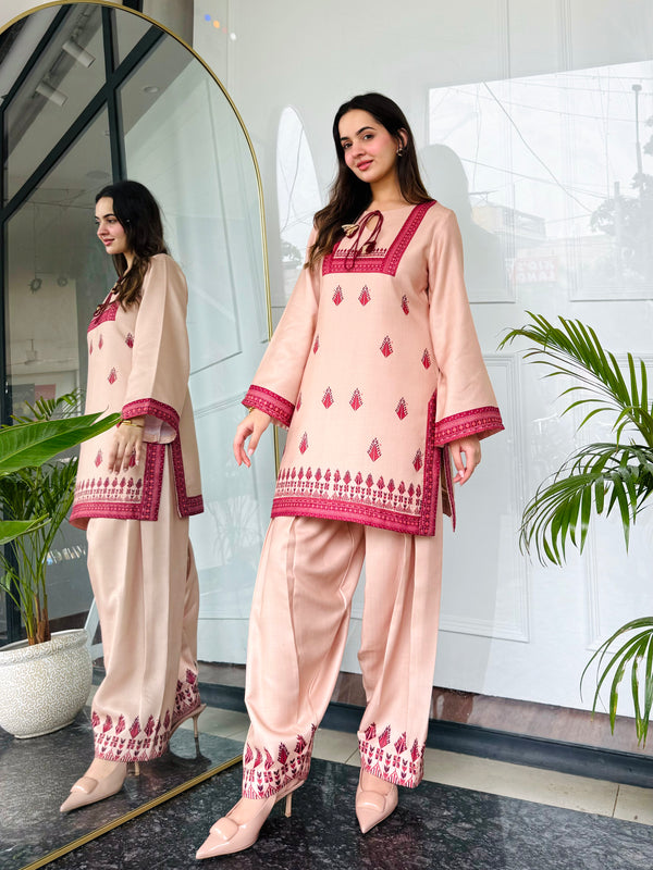 Beige Royale Farshi Salwaar Set