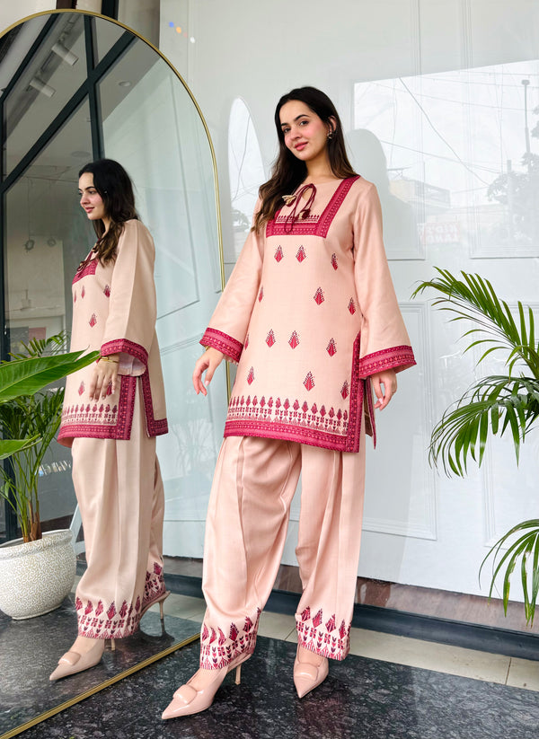 Beige Royale Farshi Salwaar Set