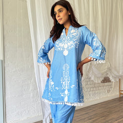 Effortless Blue  Kurta Set