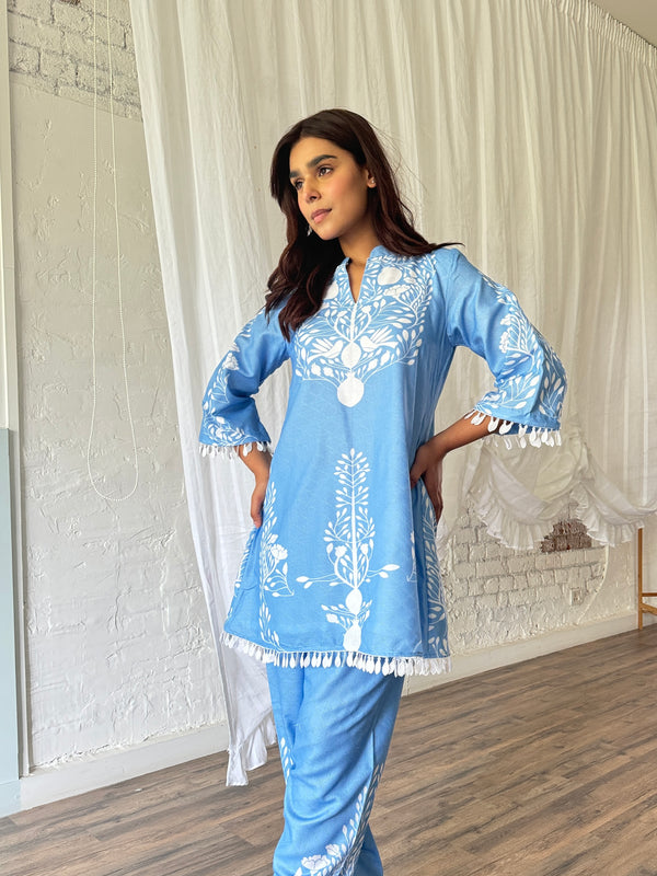 Effortless Blue  Kurta Set