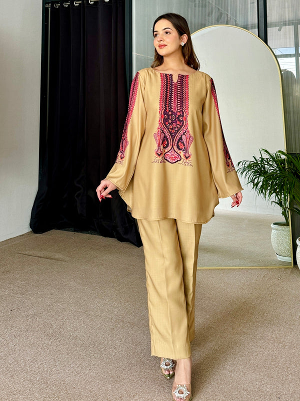 Sunlit Sage Pashmina Kurta Set