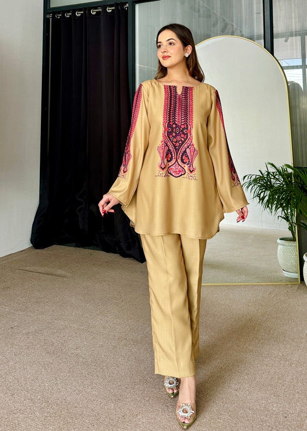 Sunlit Sage Pashmina Kurta Set