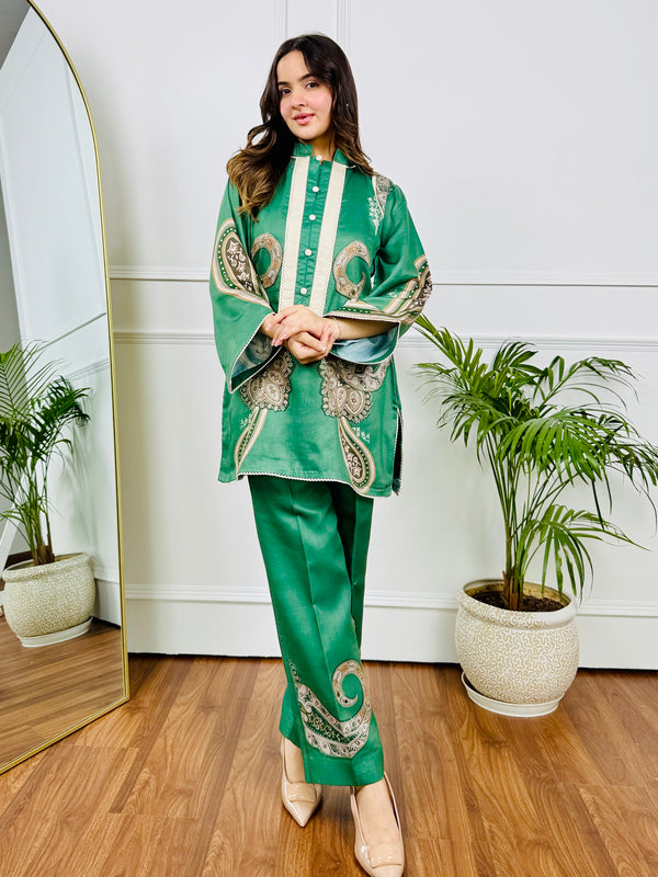 Moss Paisley Kurta Set