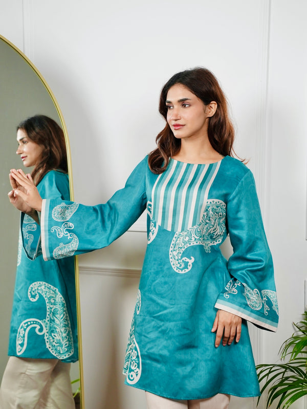 Teal Serenity Kurta Set